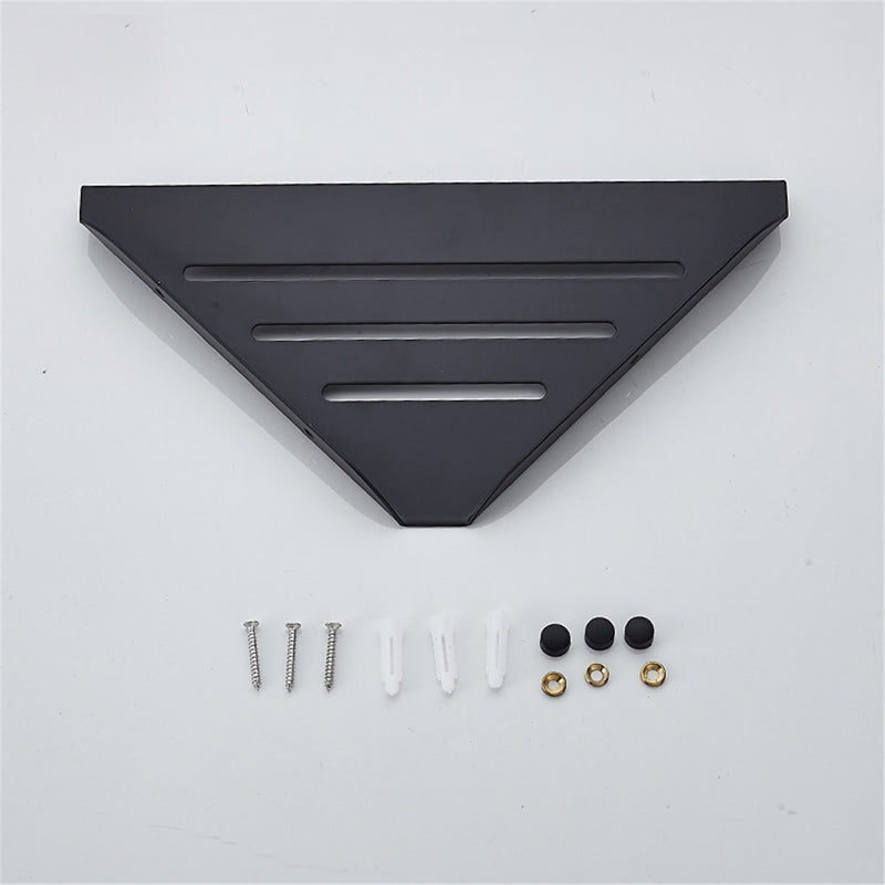 Brushed Black Stainless Steel Wall Bathroom Kitchen Storage Shelf Shower Caddy Rack