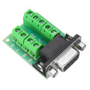 Female Head RS232 Turn Terminal Serial Port Adapter DB9 Terminal Connector