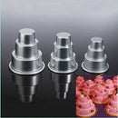 6x S/M/L Mini 3-Tier Cupcake Pudding Chocolate Cake Baking Mold Baking Pan Mould