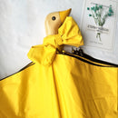 Automatic Folding Umbrella 1-2 People Lovely Duck Wooden Handle Umbrella Windproof Camping Sunshade