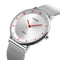 SKMEI 1264 Casual Style Ultra Thin Men Watch Stainless Steel Wristband Quartz Movement Watch