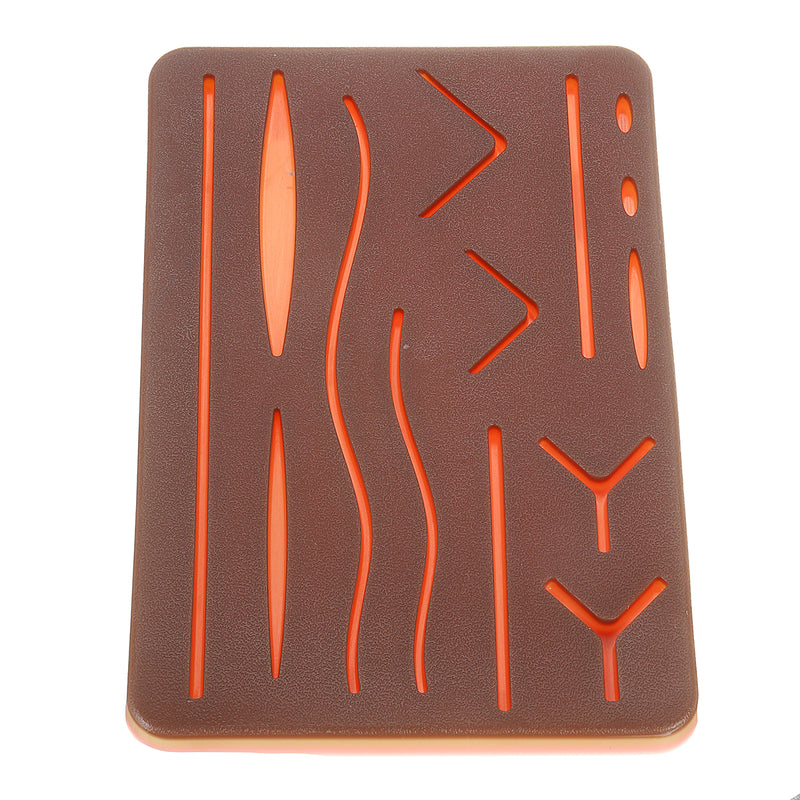 3D Silicone Human Traumatic Skin Model Mould Portable Suturing Practice Training Pad for Medical Student with 1 Pair Gloves