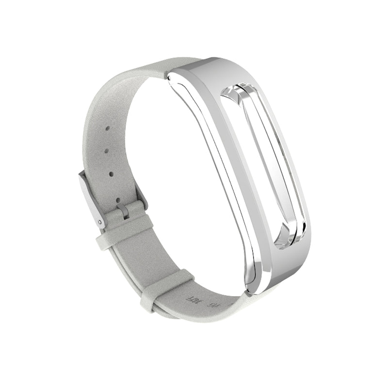 Mijobs Soft Genuine Leather Strap Replacement Watch Band for Huawei Honor 4 Running Version