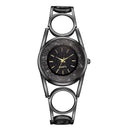 Hollow Circle Spacer Strap Simple Dial Flowing Crystal Case Fashion Women Quartz Watch