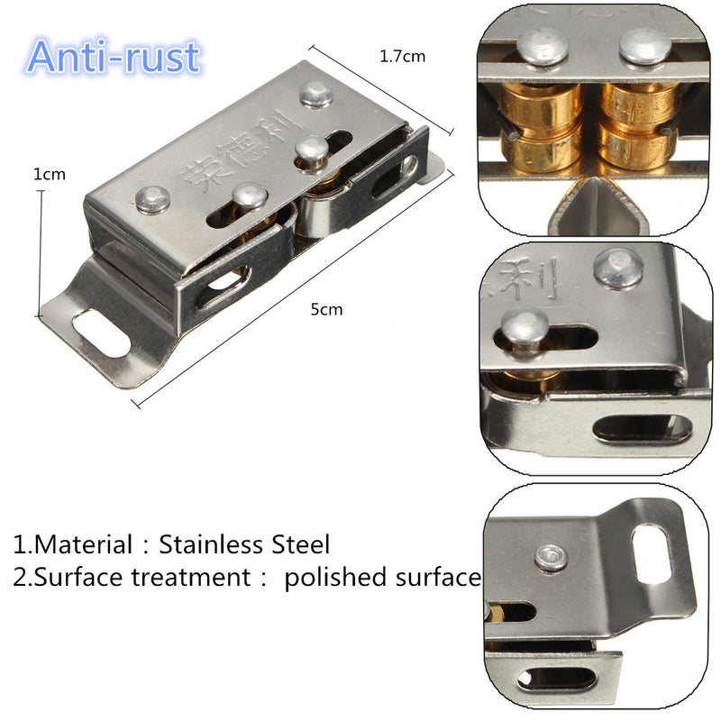 Stainless Steel Catch Stopper For Cupboard Cabinet Kitchen Door Latch Hardware