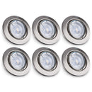 6pcs 5W GU10 LED Recessed Spotlight Round Rotatable Flush 400LM Ceiling Light Spotlight AC220V-240V