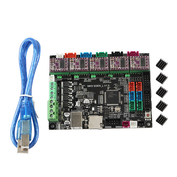 5Pcs DRV8825 Stepper Driver + MKS SGen-L 32-Bit ARM Mainboard Kit for 3D Printer Support Reprap/Marlin2.0