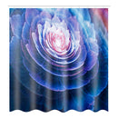 1.8M Flower Floral Printed Shower Curtain Bathroom Waterproof Bath Decor With 12 Hooks