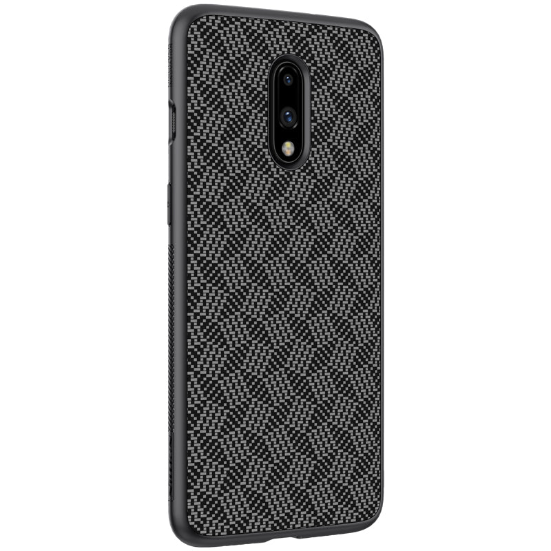 NILLKIN Synthetic Fiber Plaid Anti-fingerprint Anti-Scratch Protective Case for OnePlus 7