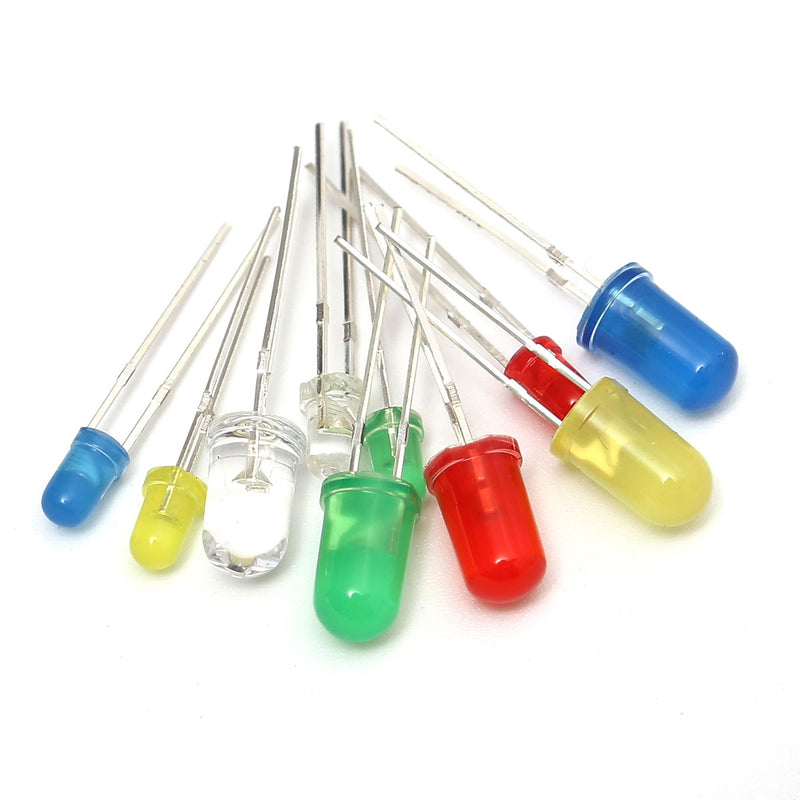 Geekcreit 375pcs 3MM 5MM LED Light Emitting Diode Beads Resistance Lights Kits Bulb Lamp