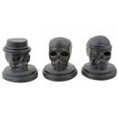 KCASA 3D Skull Ice Cube Tray Halloween Ice Mold Cocktiail Silicone Ice-cream Mold Maker Set Of 3