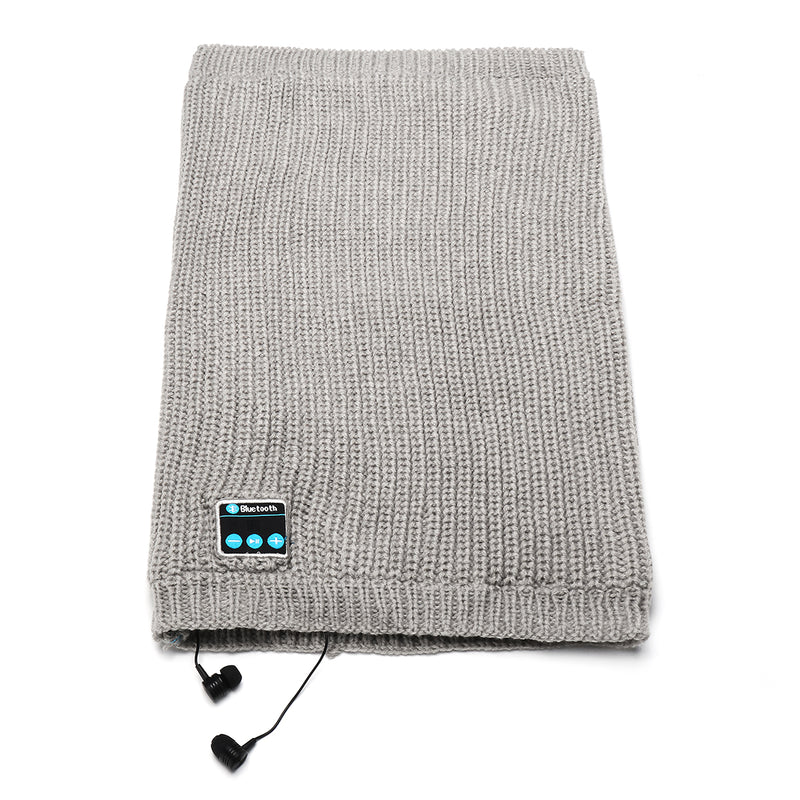 Bluetooth Earphone Headset Speaker Soft Warm Scarf Shawl Rapture Winter Outdoor