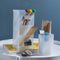 1pc Desktop Storage Box Transparent Round Pen Oblique Insert Pen Box Pen Large Office Storage Pen Holder