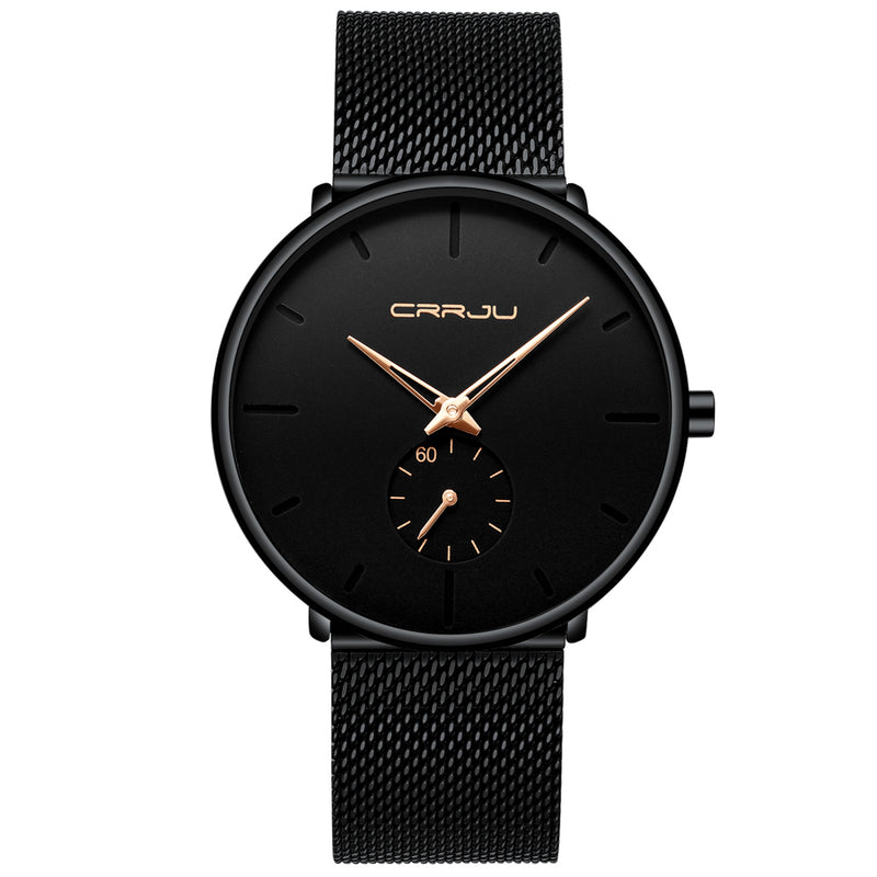 CRRJU 2150 Simple Dial Bright Needle Men Fashion Quartz Watch