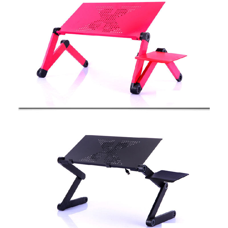 Portable Adjustable Foldable Table Laptop Desk Stand TV Tray Home Furniture with Large Cooling Fan Mouse Version