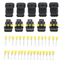 30 Set 1/2/3/4/5 Pin Sealed Waterproof Electrical Wire Connector Terminal Plugs