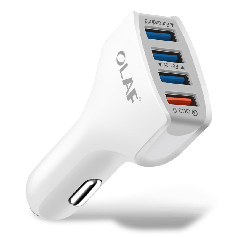 OLAF Quick Charge 3.0 4 Ports USB Car Charger for Samsung S9 S8 Plus Xiaomi Huawei
