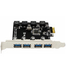 SSU N04S+PW4 PCI-E To USB 3.0 Expansion Card Four-Port For Desktop Computer