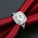 INALIS Zircon Platinum Anniversary Gift Wedding Finger Rings