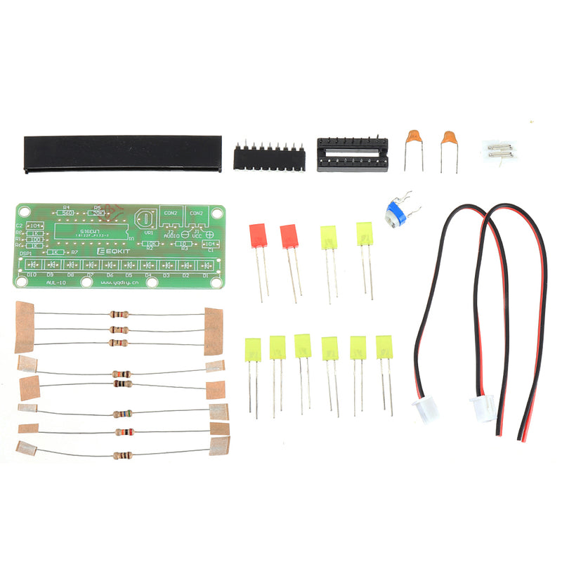 EQKIT LM3915 Audio Signal Audio Level Indicator DIY Kit Electronic Practice Learning Kit