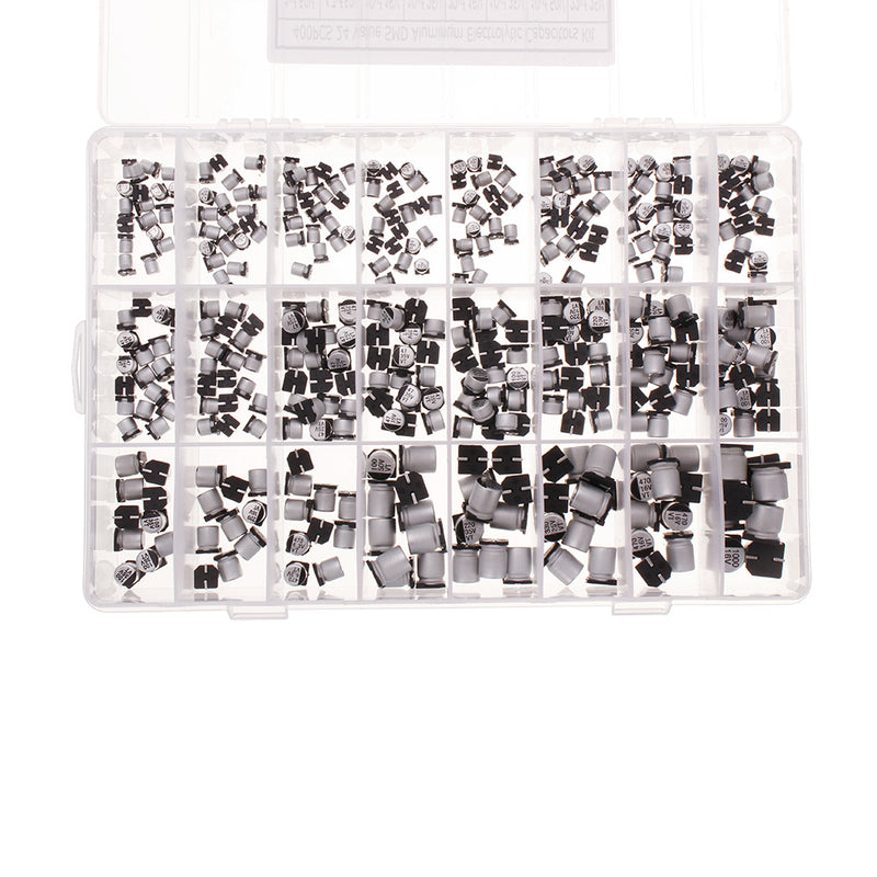 400pcs 1uF-1000uF 24 Values Assorted Kit Electrolytic Capacitor SMD Aluminum Electrolytic Capacitor