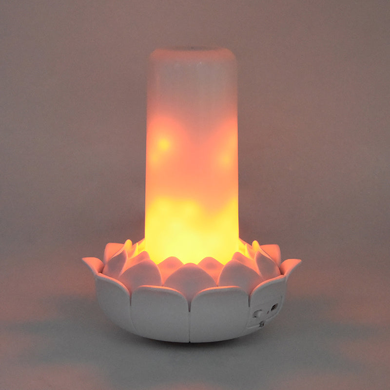 Remote Control Battery Powered 2 Modes Lotus Flower 102LED Flickering Flameless Halloween Candle Night Light