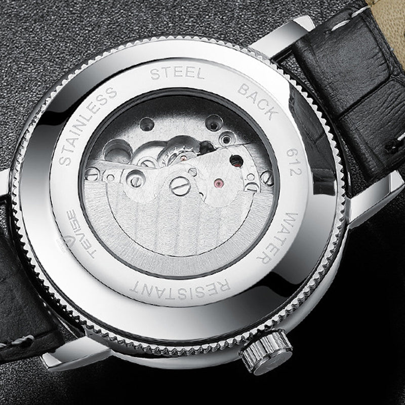 TEVISE T612 Luminous Business Style Automatic Mechanical Watches 24 Hours Display Men Watch