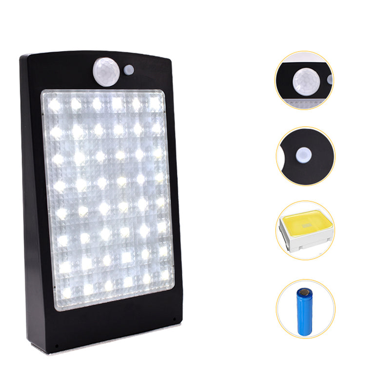 Solar Powered 2W 48LED SMD2835 3 Mode PIR Motion Sensor IP65 Wall Light Street Garden Lamp DC5.5V