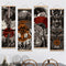 20x60cm HD Ukiyoe Canvas Paintings Wall Art Poster Hanging Picture Home Decor