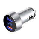 Bakeey QC3.0 3A Dual Port Fast Charging Digital display Car Charger With Point Pressure Monitoring For iPhone X XS XIAOMI MI8 MI9 Redmi 7A HUAWEI P30 S10 S10+