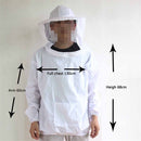 4Pcs Safe Bee-Proof BeeKeeping Veil Hat Suit Work Gloves Bee Hive Brush J Hook Tool