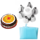 KCASA KC-PN15 7pc/set Silicone Icing Piping Cream Pastry Bag Stainless Steel Nozzle Sets Cake DIY De