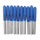 Drillpro 10pcs 3.175mm Shank 60 Degree 0.1/0.2/0.3mm Tip Tungsten Steel Engraving Bit CNC Tool