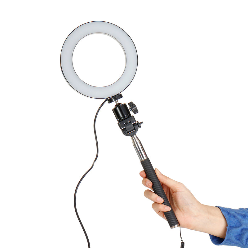bluetooth Tripod Selfie Stick With LED Ring Fill Light with Stand Lighting Kit for Phone Camera