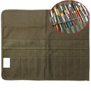 Paint Brush Canvas Bag Roll Up Cases for Artist Draw Pens Watercolor Oil Brushes