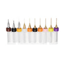Drillpro 10pcs Titanium Coated Tungsten Carbide Micro PCB Drill Bits Set for PCB Circuit Board