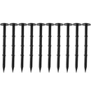 KCASA 10pcs/Pack Black PP Mulch Shading Pest Control Garden Ground Nail Plastic Film Fixing Tools