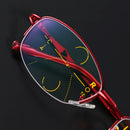 KCASA Progressive Multifocus Reading Glasses Asymptotic Multifocal Metal Computer Glass 4500