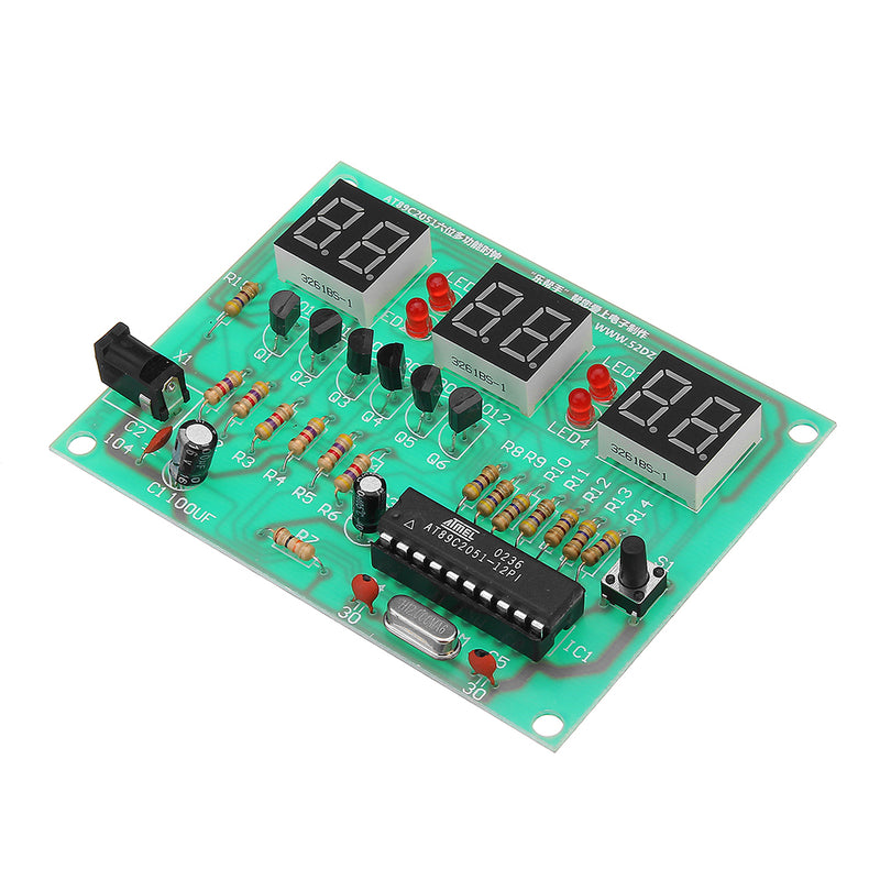 5V-12V AT89C2051 Digital Tube Multi Function Six Digital LED Electronic Clock Module Board