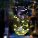 Christmas light Solar Power Hanging Glass Jar Lamp 8 LED Beads Garden Courtyard Landscape Decor Light