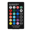 Pair T10 RGB LED Car Wedge Side Marker Lights Flashing Lamps Kit with Remote Controller
