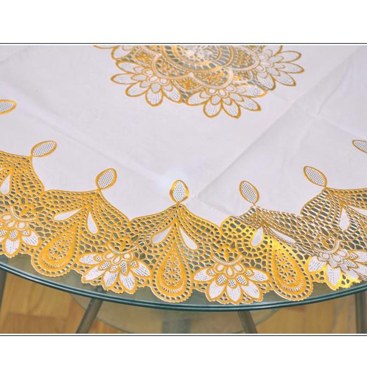 Tablecloth Bronzing Waterproof Circular Mats Pvc Plastic