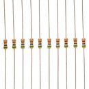 2500Pcs 1% 1/4W 0.25W Carbon Metal Film Resistor 50 Values Assortment Kit 1~10M Range