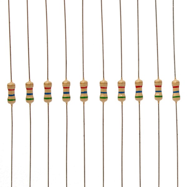 2500Pcs 1% 1/4W 0.25W Carbon Metal Film Resistor 50 Values Assortment Kit 1~10M Range