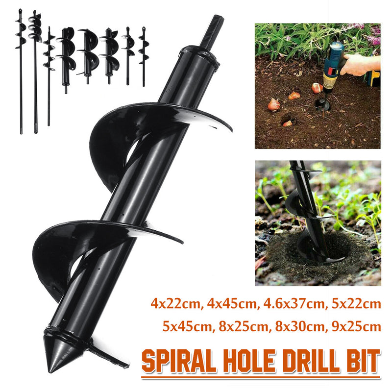 9 to 18 Inch Earth Planter Spiral Auger Drill Bit Post Hole Digger Power Garden Auger Kit