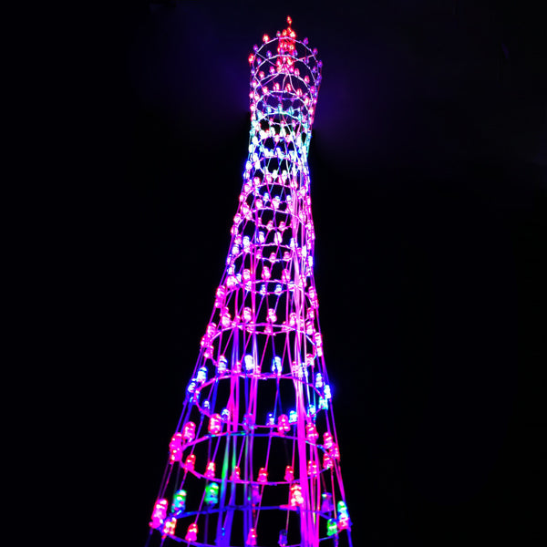 DIY bluetooth Canton Tower LED Light Cube Kit Remote Control Music Spectrum Electronic Kit