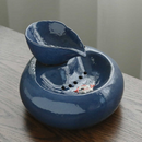 Pet Dog Cat Fountain Feeder Automatic Water Dispenser Ceramic Water Drinker Bowl