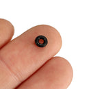 Suleve M2SW1 50pcs Black Rubber O Rings Anti Slip Aluminum Darts Washers