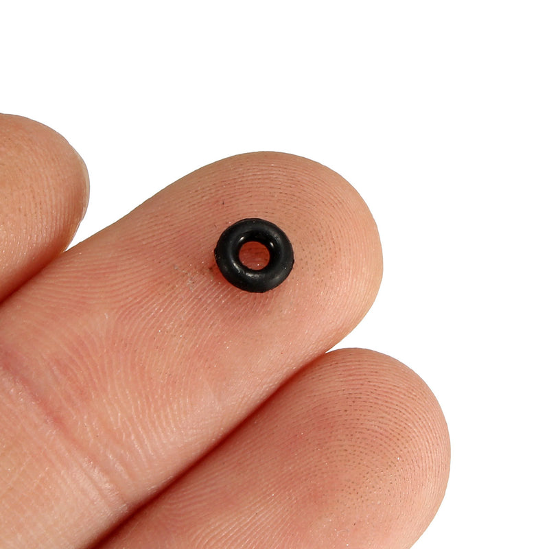 Suleve M2SW1 50pcs Black Rubber O Rings Anti Slip Aluminum Darts Washers