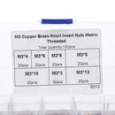 Suleve M3BN5 150Pcs M3 Knurled Brass Threaded Insert Nut Female Thread Embedment Nuts Assortment